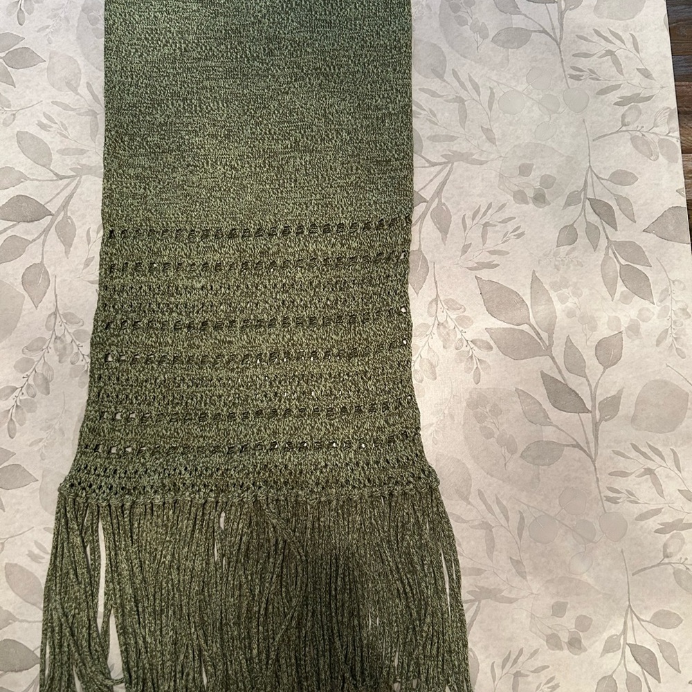 Amanda Uprichard Olive Knit Scarf